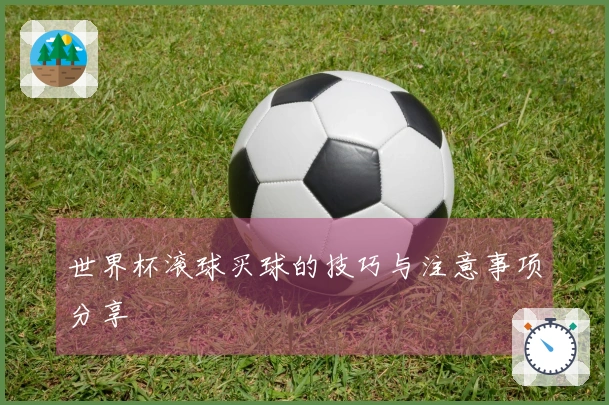 世界杯滚球买球的技巧与注意事项分享
