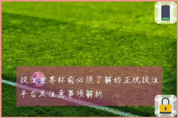 投注世界杯前必须了解的正规投注平台及注意事项解析
